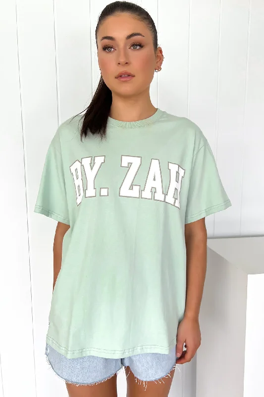 Asymmetrical T-ShirtsZah Collegiate Tee Sage